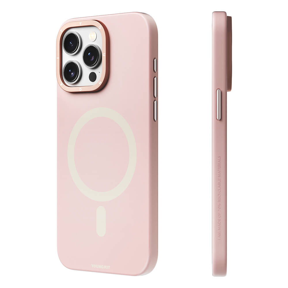 iPhone 15 Pro Max Kılıf M-safe Şarj Özellikli Çizilmeye ve Aşınmaya Dayanıklı Youngkit Velvet Serisi Kılıf