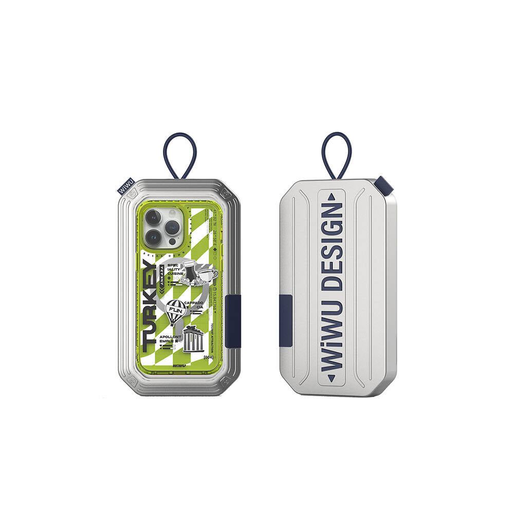 iPhone 15 Pro Max Kılıf M-safe Şarj Özellikli Desenli Wiwu Turkey A Serisi Kılıf