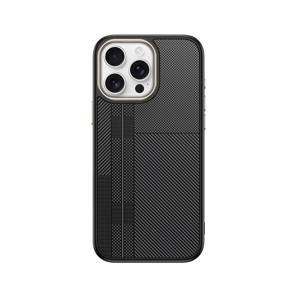 iPhone 15 Pro Max Kılıf M-safe Şarj Özellikli Karbon Fiber Görünümlü Zore Antina Kılıf