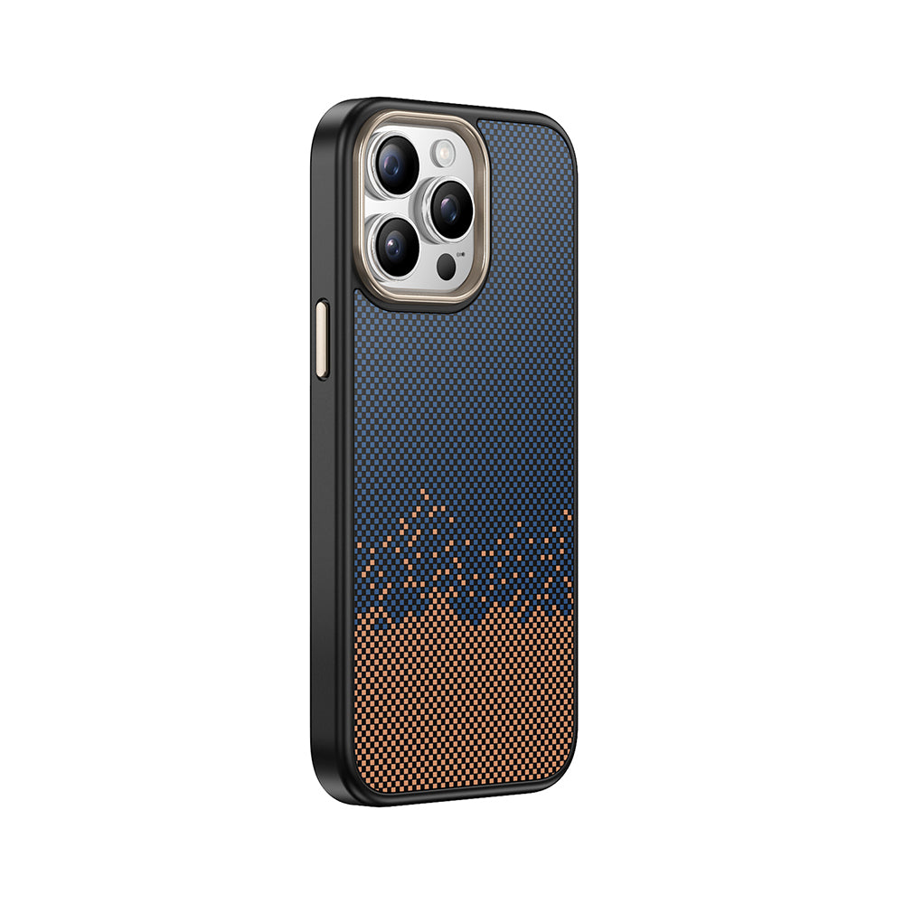 iPhone 15 Pro Max Kılıf M-safe Şarj Özellikli Karbon Fiber Görünümlü Zore Antina Kılıf