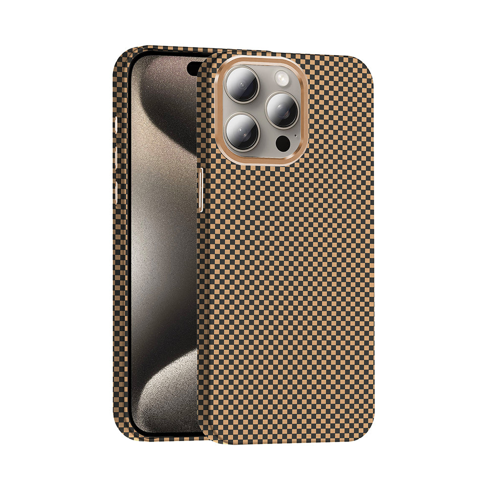 iPhone 15 Pro Max Kılıf M-safe Şarj Özellikli Karbon Fiber Görünümlü Zore Gros Kılıf