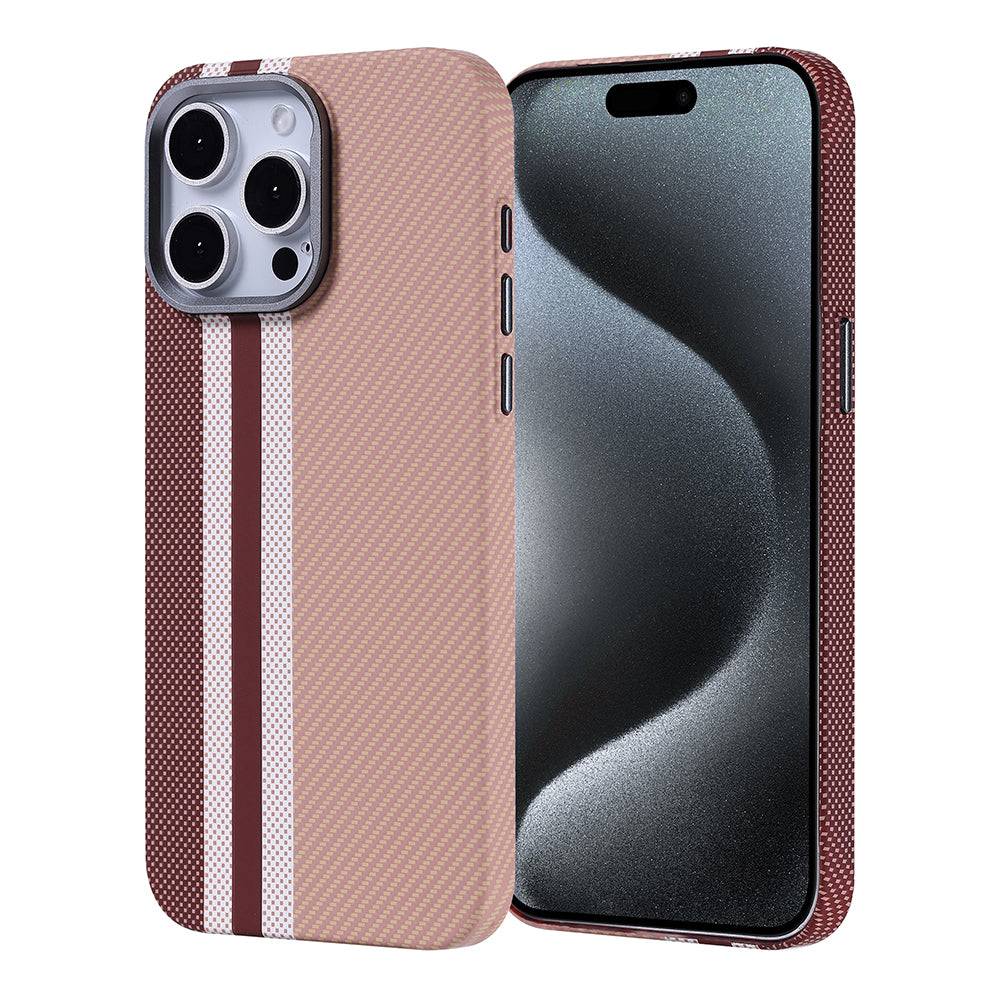 iPhone 15 Pro Max Kılıf M-safe Şarj Özellikli Karbon Fiber Görünümlü Zore Nekst Kılıf