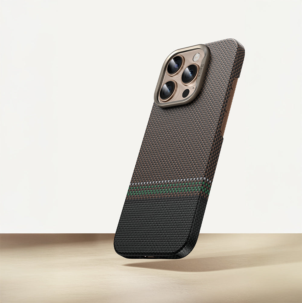 iPhone 15 Pro Max Kılıf M-safe Şarj Özellikli Karbon Fiber Tasarımlı Benks Prestige ArmorAir Kevlar Kılıf