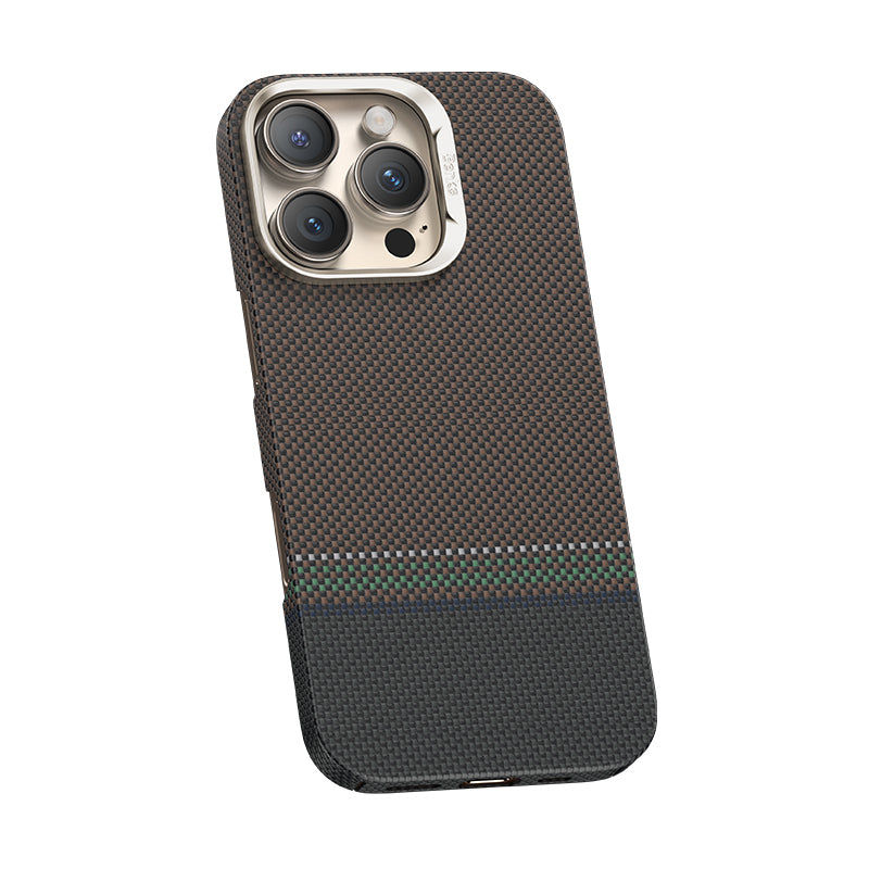 iPhone 15 Pro Max Kılıf M-safe Şarj Özellikli Karbon Fiber Tasarımlı Benks Prestige ArmorAir Kevlar Kılıf