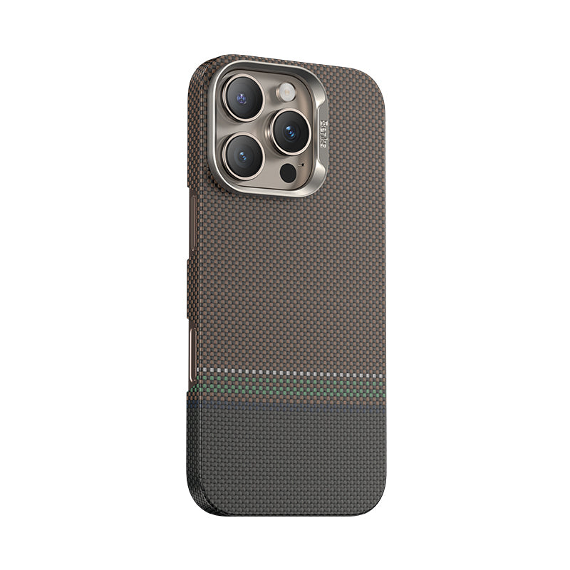 iPhone 15 Pro Max Kılıf M-safe Şarj Özellikli Karbon Fiber Tasarımlı Benks Prestige ArmorAir Kevlar Kılıf