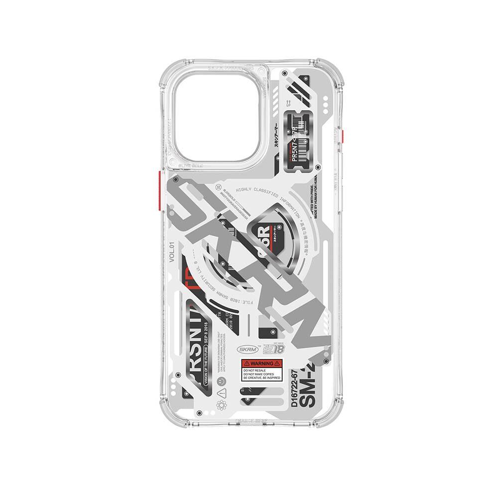iPhone 15 Pro Max Kılıf M-safe Şarj Özellikli Katmanlı Makine Temalı SkinArma Ekho Kılıf