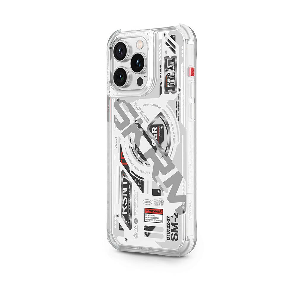 iPhone 15 Pro Max Kılıf M-safe Şarj Özellikli Katmanlı Makine Temalı SkinArma Ekho Kılıf