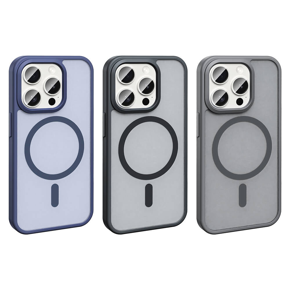 iPhone 15 Pro Max Kılıf M-safe Şarj Özellikli Mat Arka Yüzey Zore Sio Kılıf