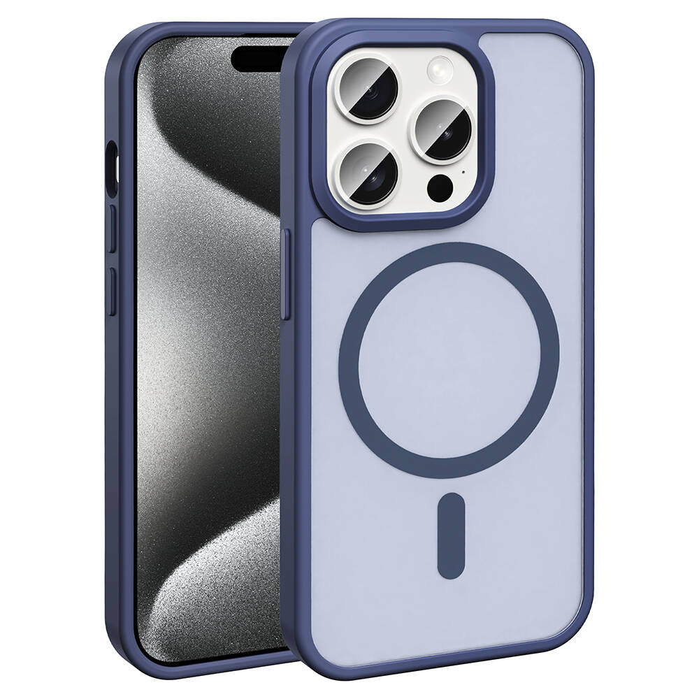 iPhone 15 Pro Max Kılıf M-safe Şarj Özellikli Mat Arka Yüzey Zore Sio Kılıf