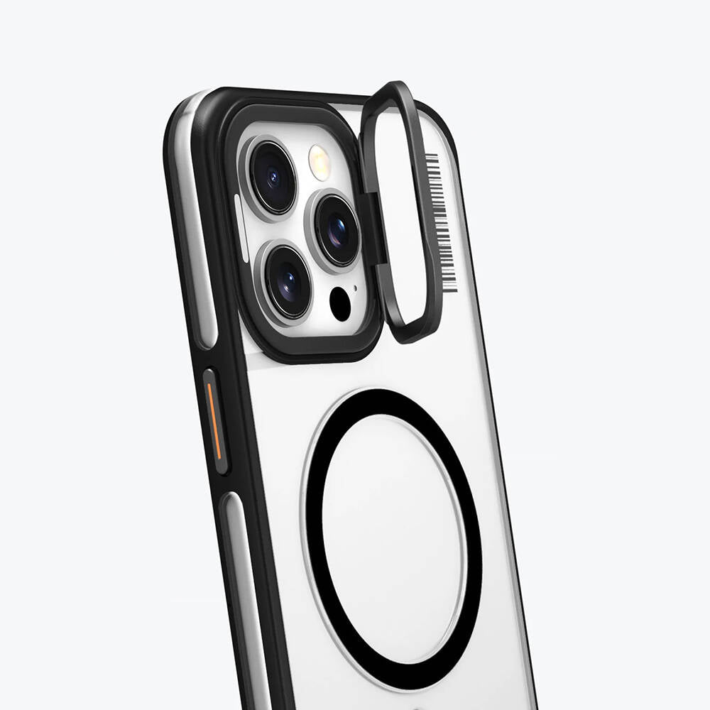 iPhone 15 Pro Max Kılıf M-safe Şarj Özellikli Sararma Önleyici Youngkit Crystal Grid Kılıf
