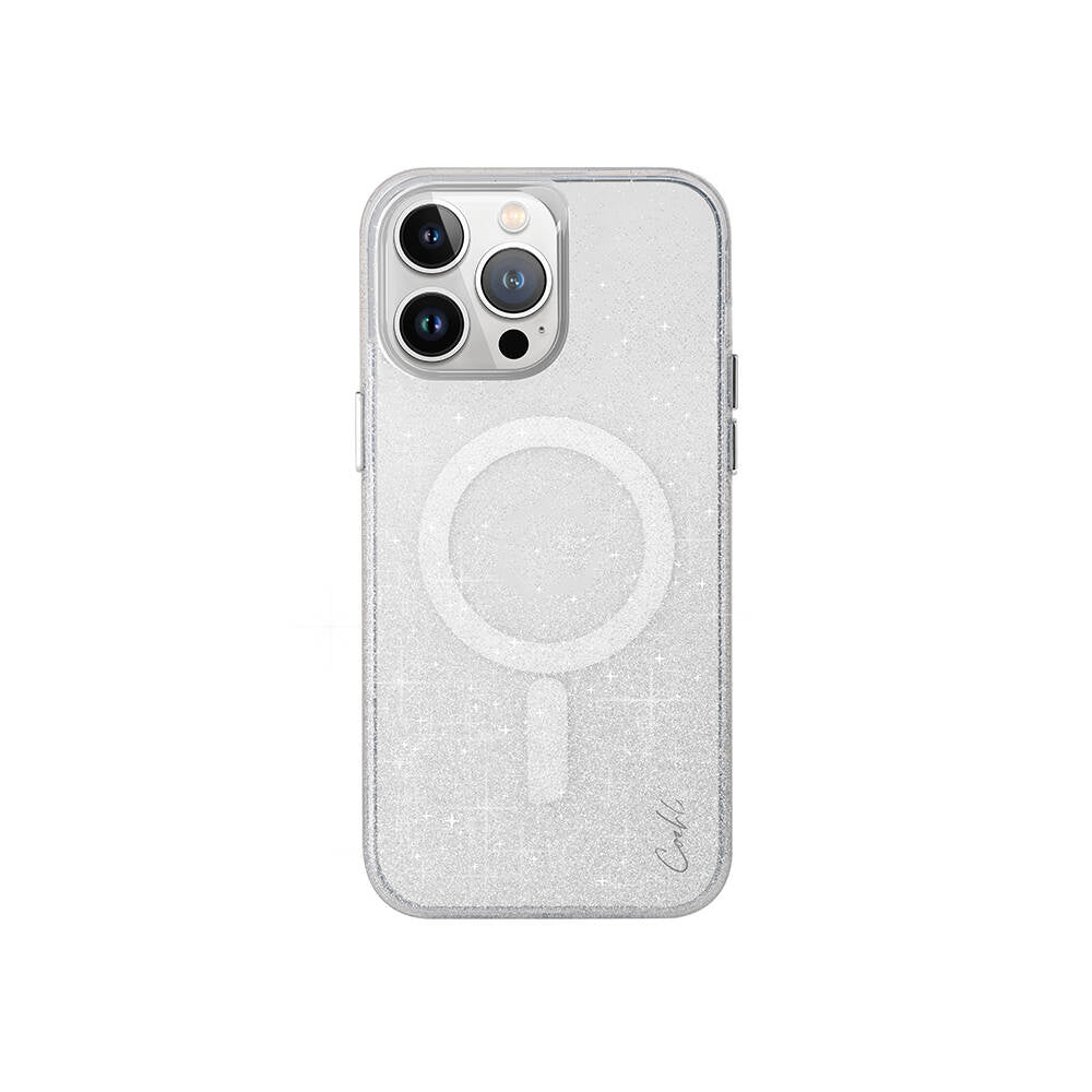 iPhone 15 Pro Max Kılıf M-safe Şarj Özellikli Simli Arka Yüzey Coehl Lumino Kılıf