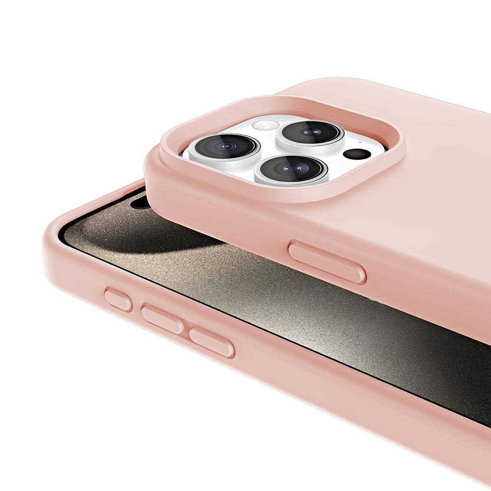 iPhone 15 Pro Max Kılıf M-safe Şarj Özellikli Sıvı Teknolojili Silinebilir Sert Zore Kivi Kılıf