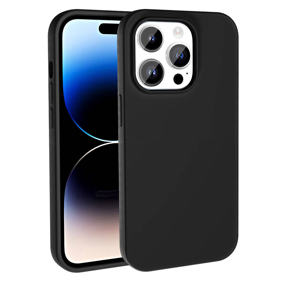 iPhone 15 Pro Max Kılıf M-safe Şarj Özellikli Sıvı Teknolojili Silinebilir Sert Zore Kivi Kılıf