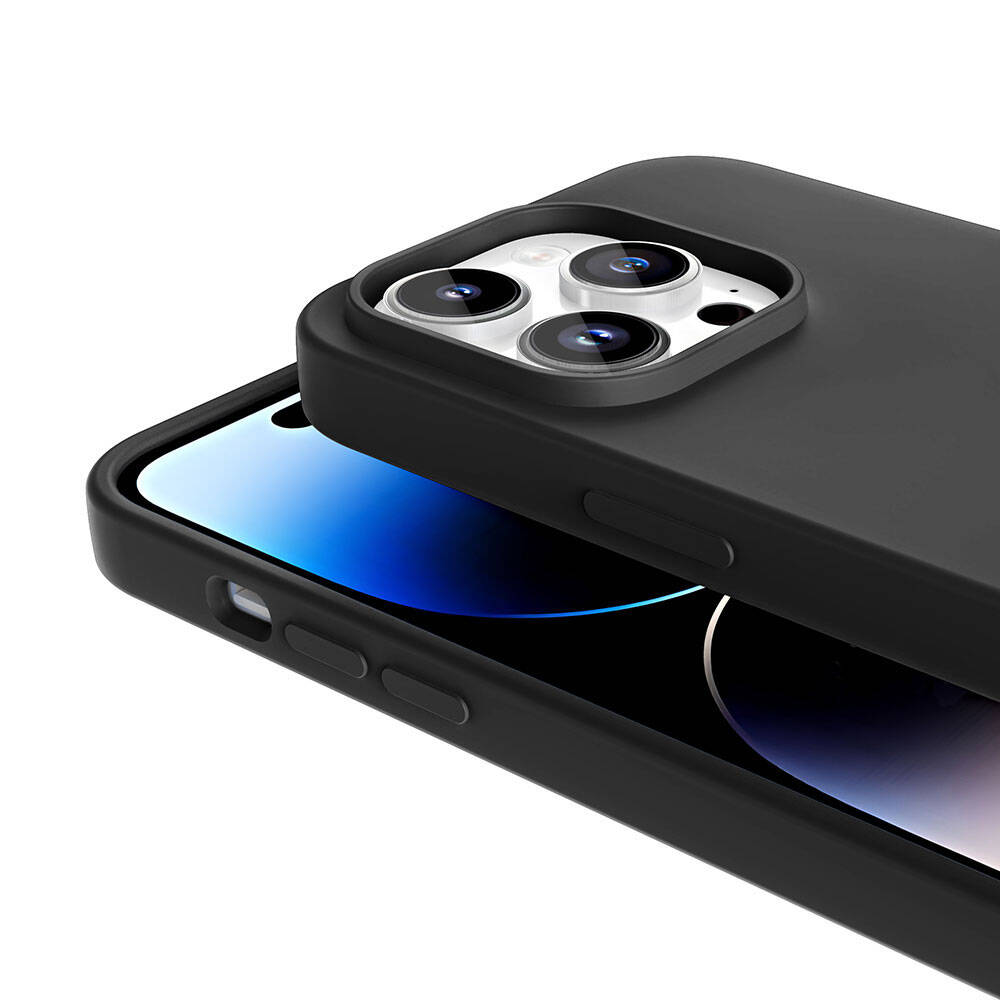 iPhone 15 Pro Max Kılıf M-safe Şarj Özellikli Sıvı Teknolojili Silinebilir Sert Zore Kivi Kılıf