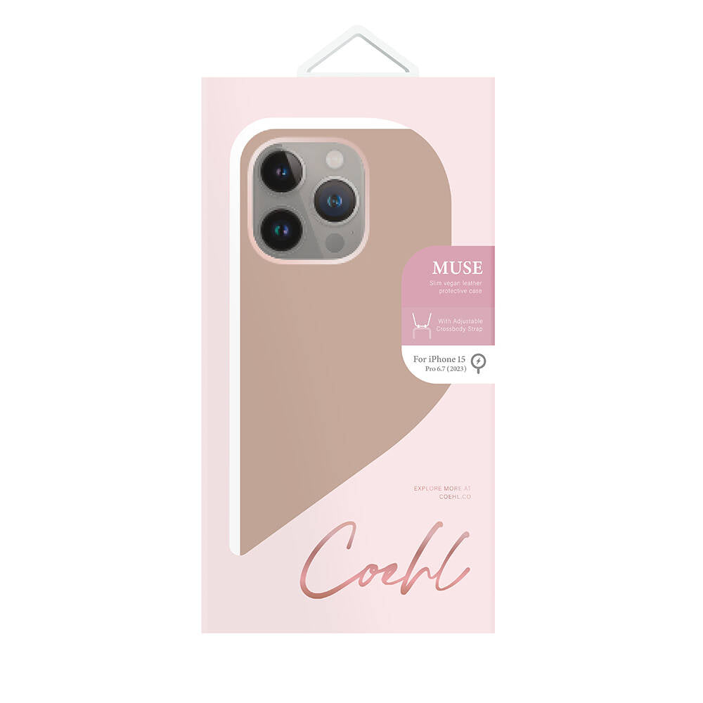 iPhone 15 Pro Max Kılıf M-safe Şarj Özellikli Soft Arka Yüzey Askı İpli Coehl Muse Kılıf