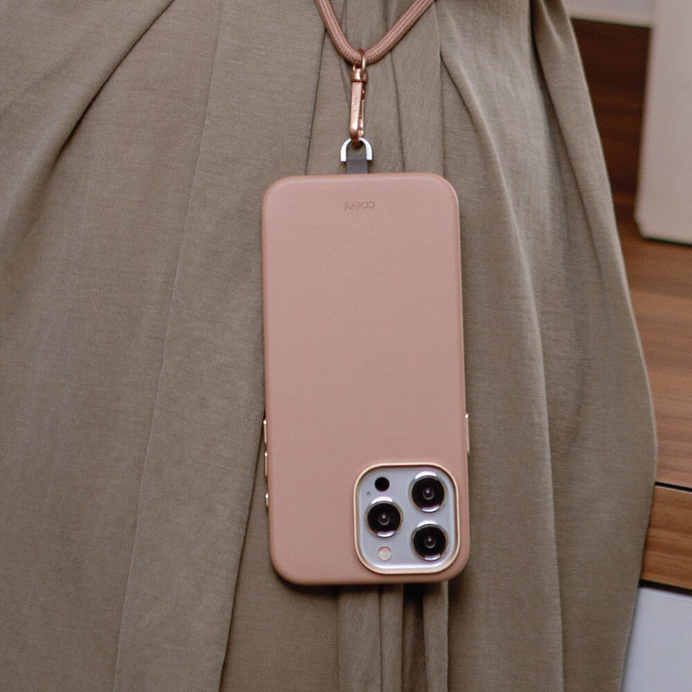 iPhone 15 Pro Max Kılıf M-safe Şarj Özellikli Soft Arka Yüzey Askı İpli Coehl Muse Kılıf