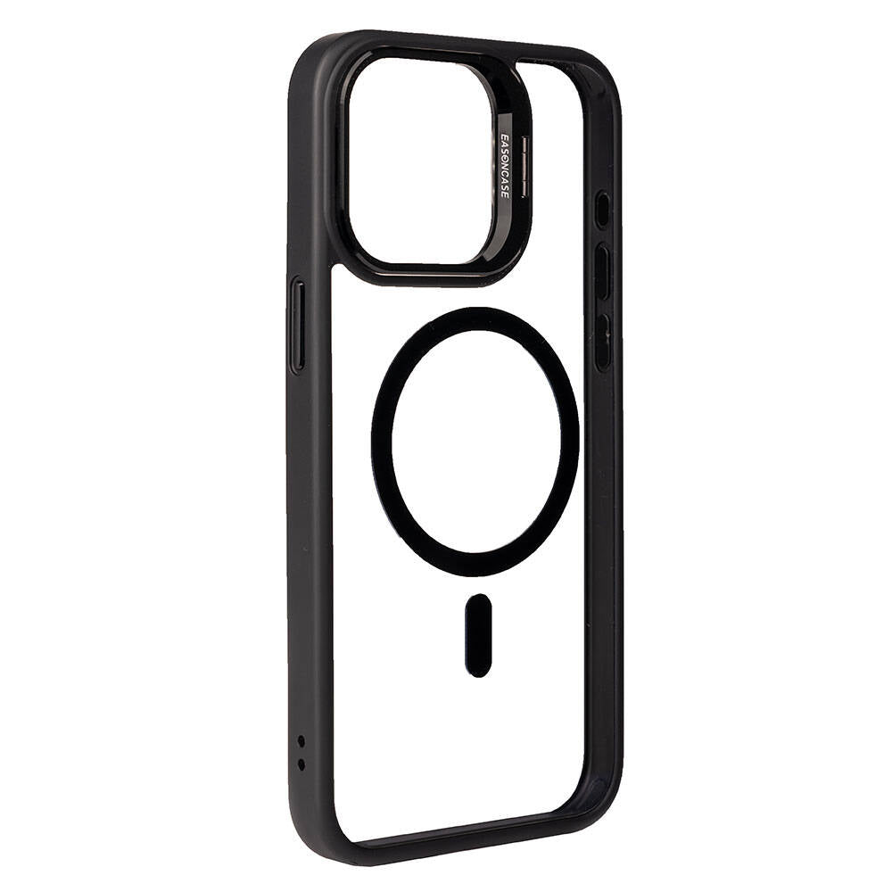 iPhone 15 Pro Max Kılıf M-safe Şarj Özellikli Standlı Zore M-safe Klon Lensli Kılıf
