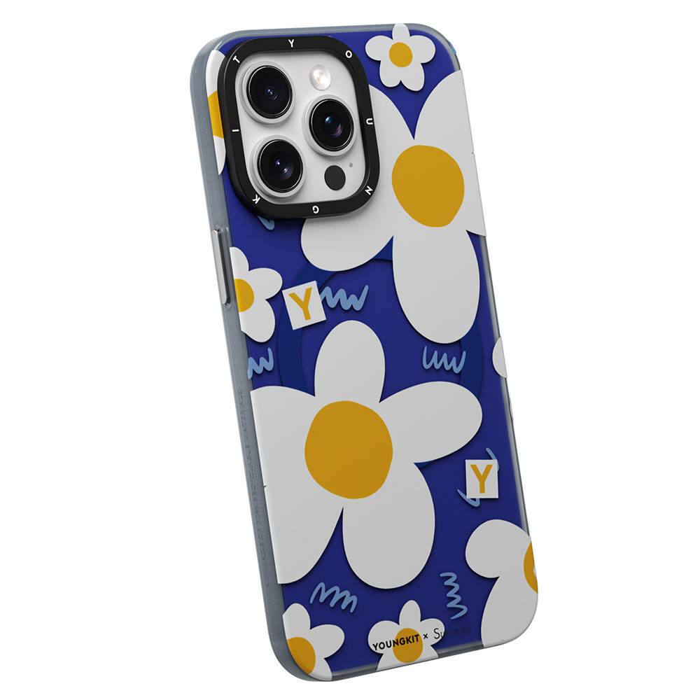 iPhone 15 Pro Max Kılıf M-safe Şarj Özellikli Sunshine Tasarımlı Youngkit Spring Breeze Serisi Kılıf