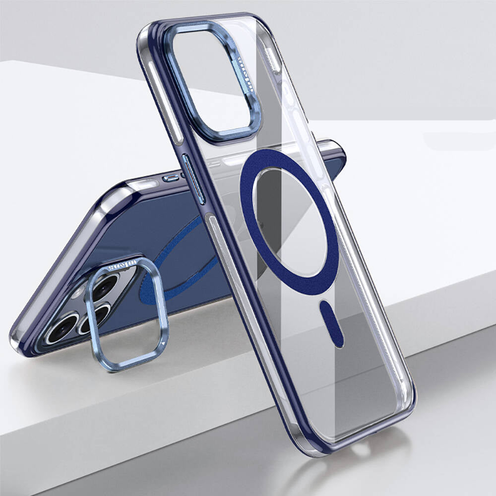 iPhone 15 Pro Max Kılıf M-safe Şarj Özellikli Wlons Standlı Efsane Kılıf