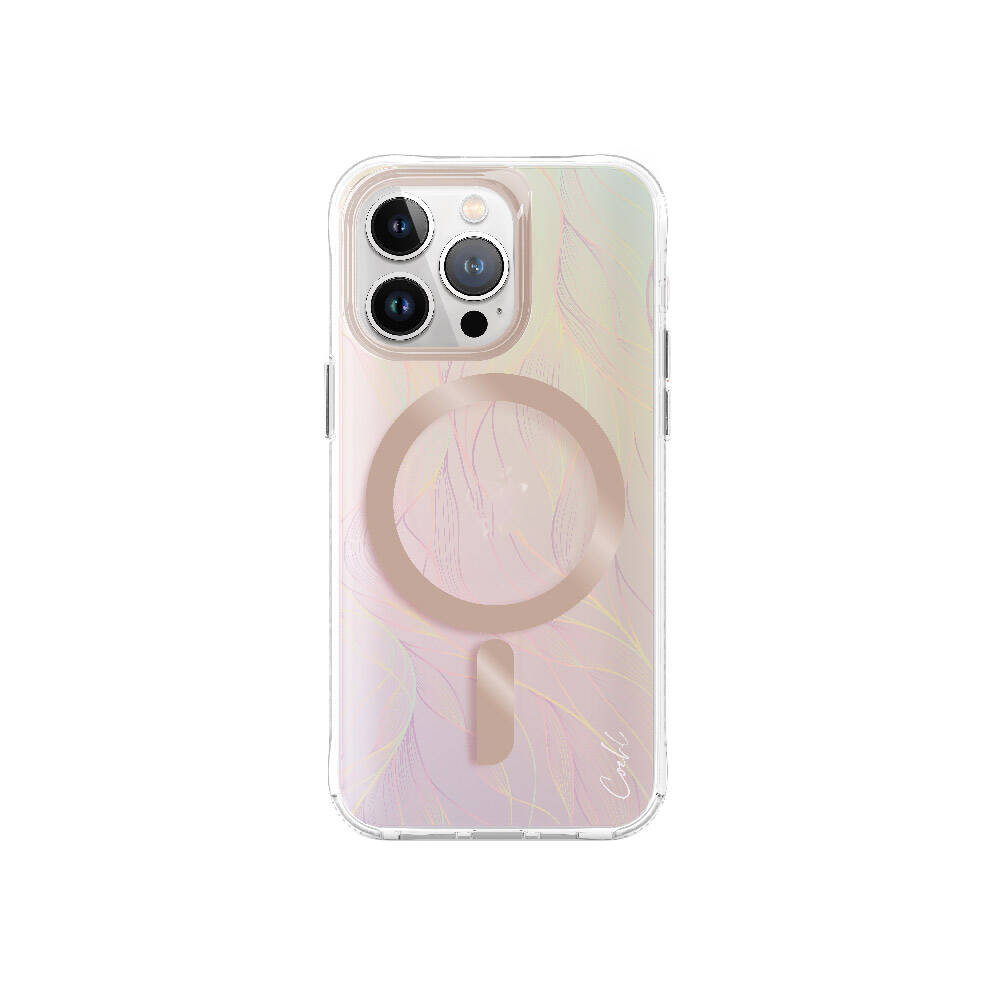 iPhone 15 Pro Max Kılıf M-safe Şarj Özellikli Yaprak Desenli Coehl Willow Kılıf