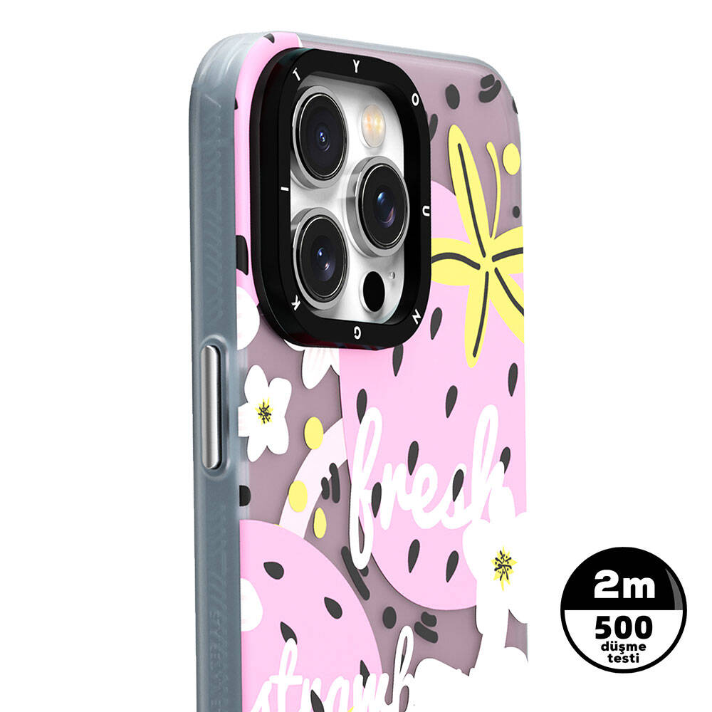 iPhone 15 Pro Max Kılıf M-safe Şarj Özellikli Yaz Meyvesi Desenli Youngkit Fruity Flavour Serisi Kılıf