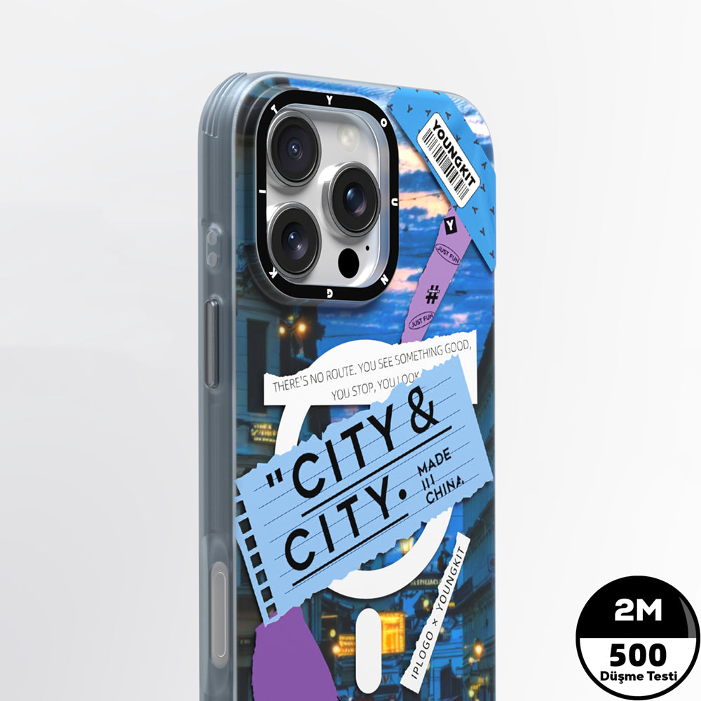 iPhone 15 Pro Max Kılıf M-safe Şarj Özellikli Youngkit A-City Serisi Kılıf