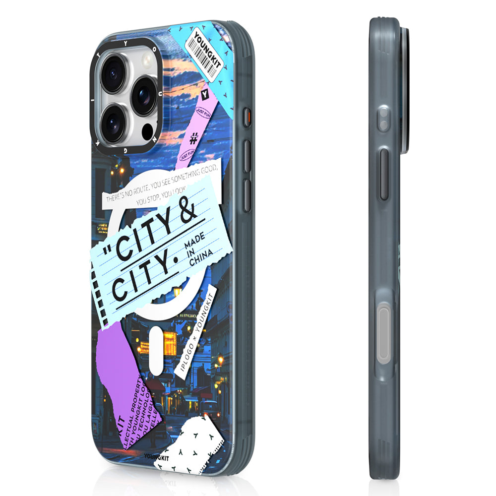 iPhone 15 Pro Max Kılıf M-safe Şarj Özellikli Youngkit A-City Serisi Kılıf