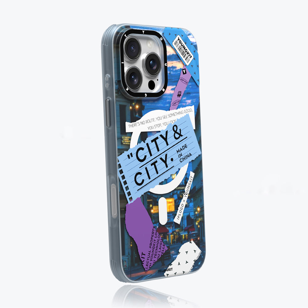 iPhone 15 Pro Max Kılıf M-safe Şarj Özellikli Youngkit A-City Serisi Kılıf