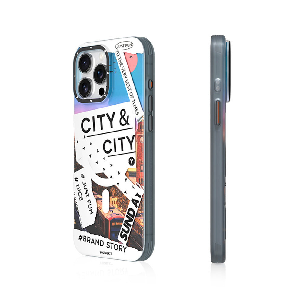 iPhone 15 Pro Max Kılıf M-safe Şarj Özellikli Youngkit A-City Serisi Kılıf