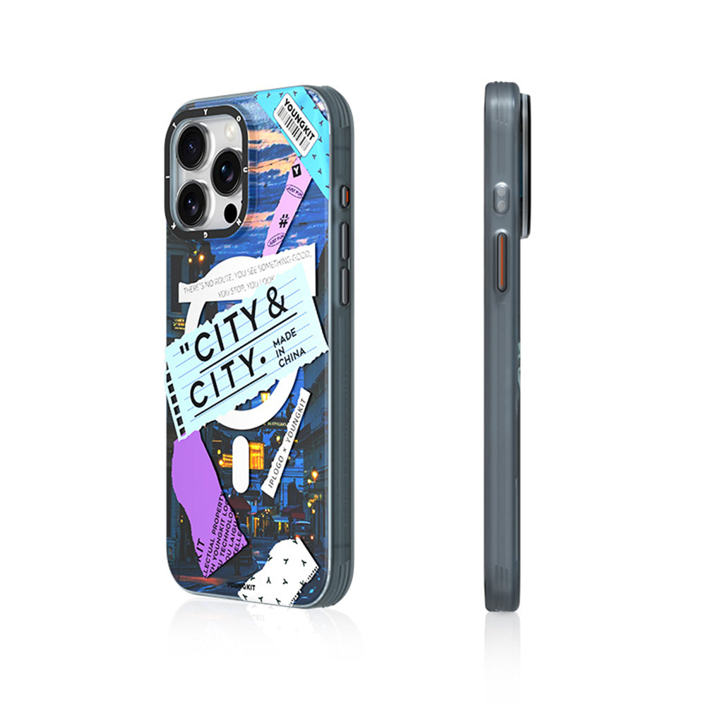 iPhone 15 Pro Max Kılıf M-safe Şarj Özellikli Youngkit A-City Serisi Kılıf