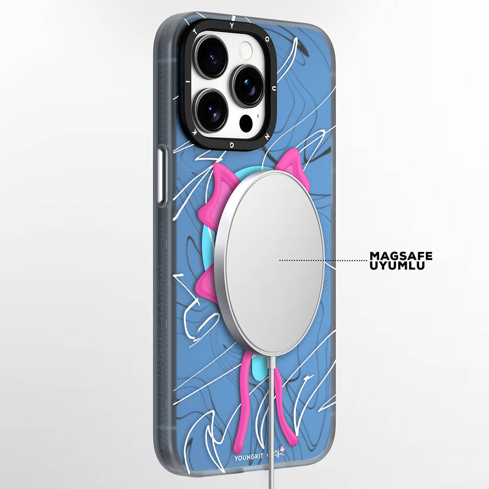 iPhone 15 Pro Max Kılıf M-safe Şarj Özellikli Youngkit Anti-Trend Serisi Kılıf