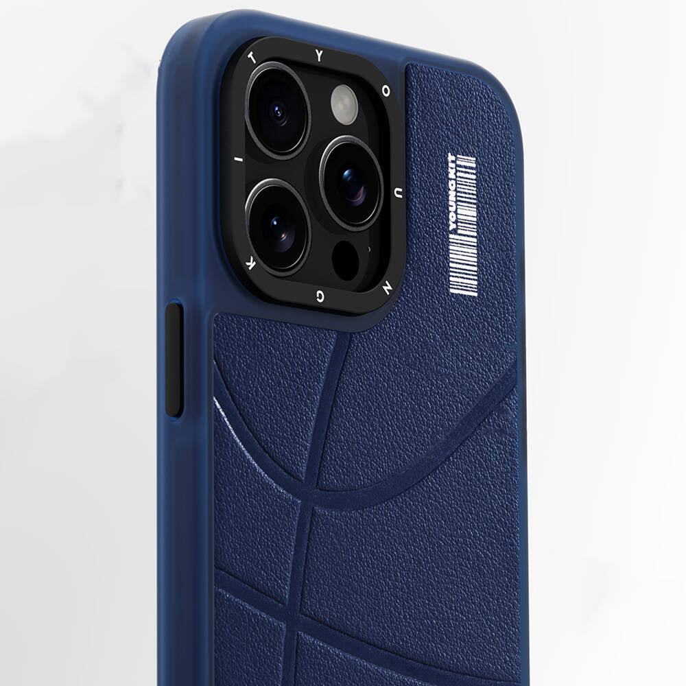 iPhone 15 Pro Max Kılıf M-safe Şarj Özellikli Youngkit Backboard Serisi Leather Kılıf