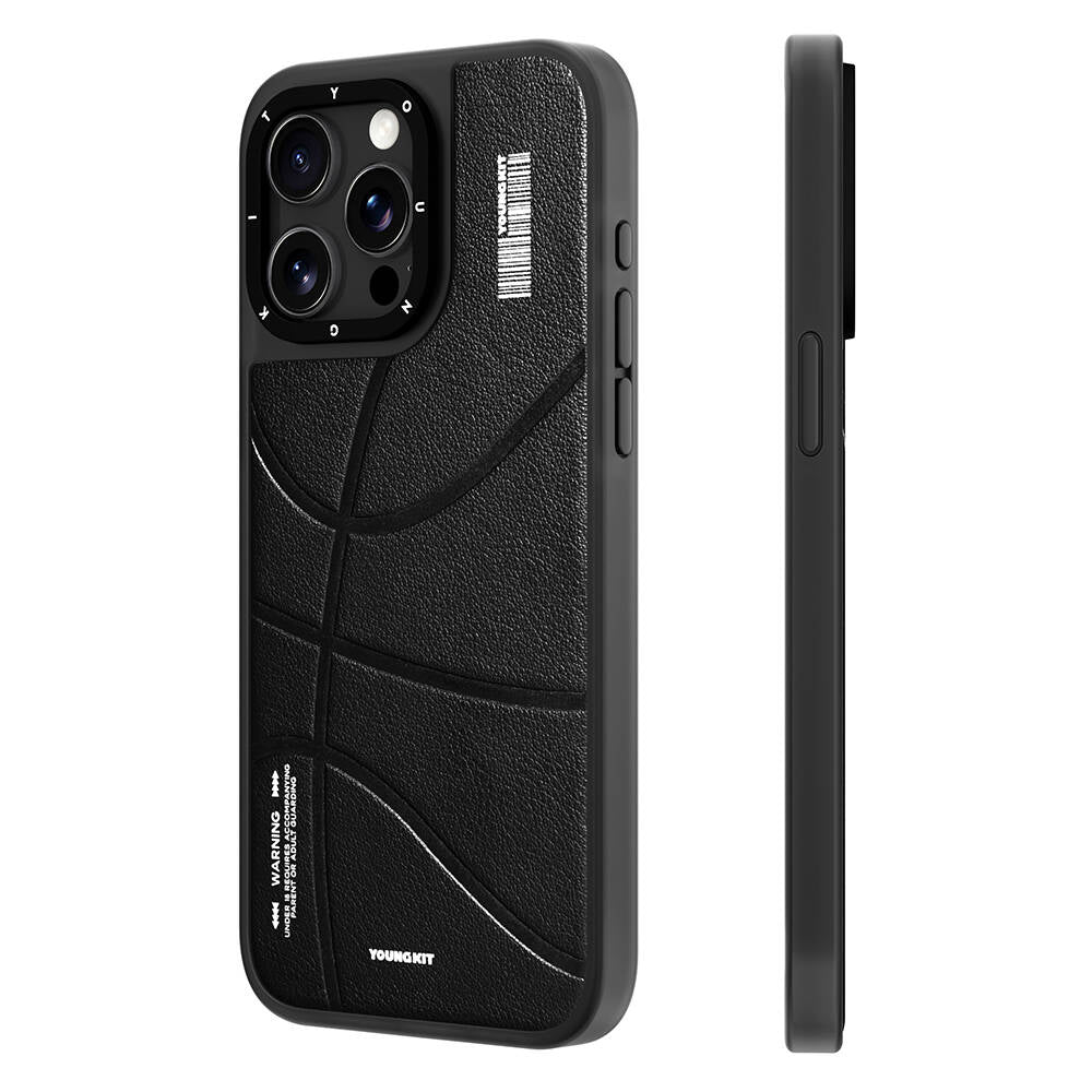 iPhone 15 Pro Max Kılıf M-safe Şarj Özellikli Youngkit Backboard Serisi Leather Kılıf