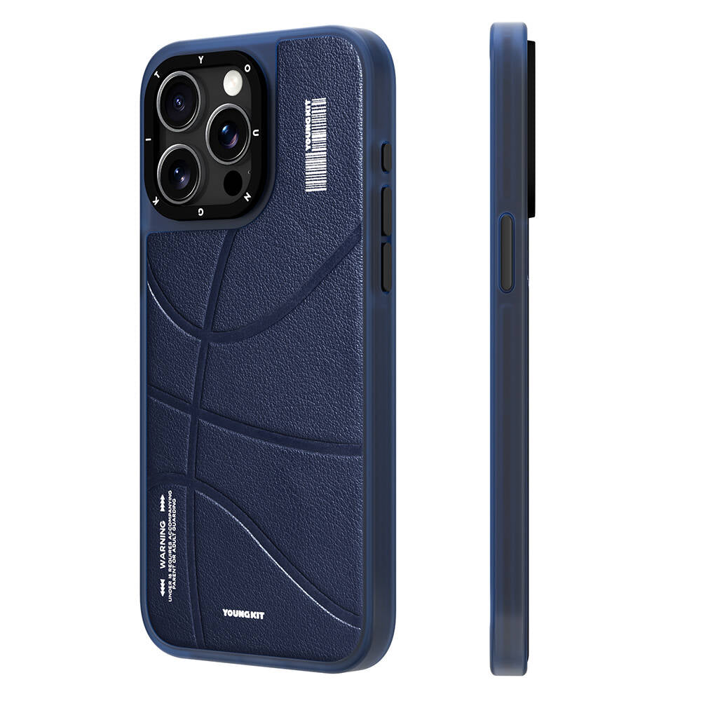 iPhone 15 Pro Max Kılıf M-safe Şarj Özellikli Youngkit Backboard Serisi Leather Kılıf