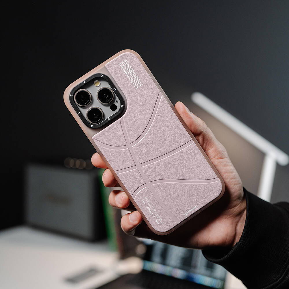 iPhone 15 Pro Max Kılıf M-safe Şarj Özellikli Youngkit Backboard Serisi Leather Kılıf