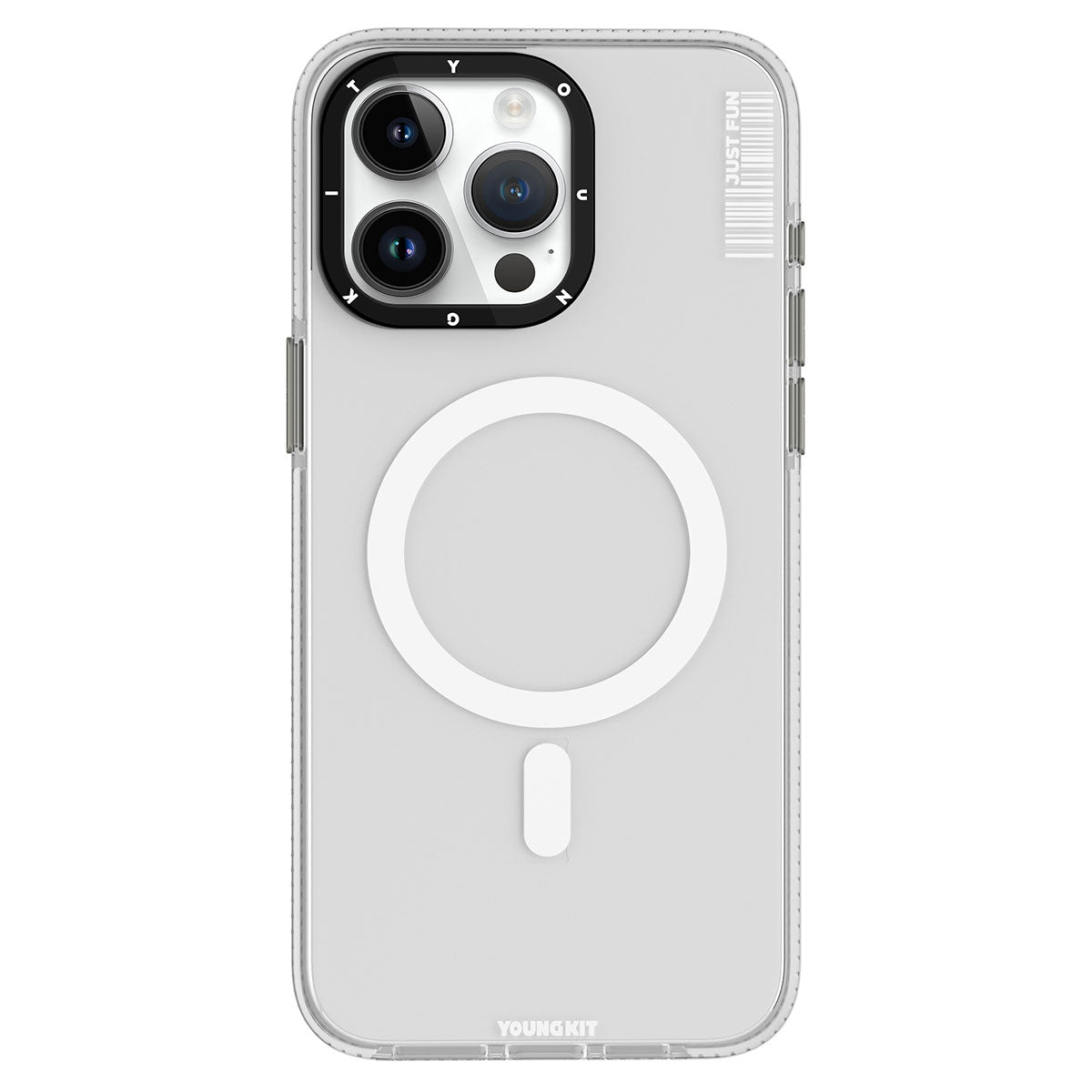 iPhone 15 Pro Max Kılıf M-safe Şarj Özellikli YoungKit Crystal Color Serisi Kılıf