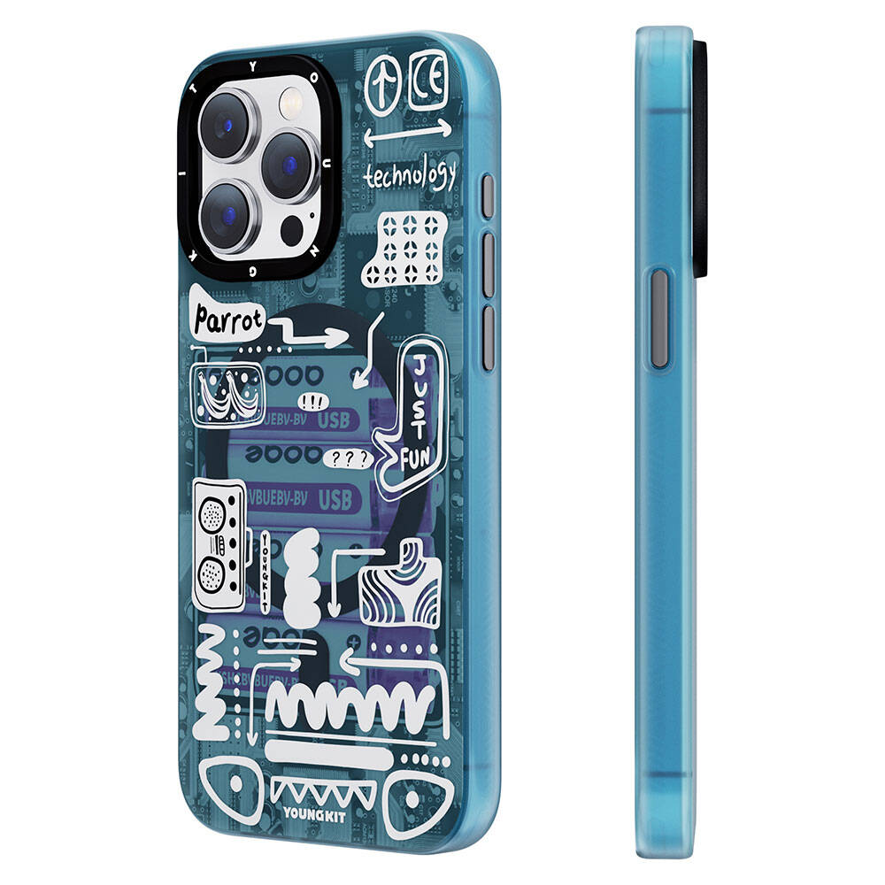 iPhone 15 Pro Max Kılıf M-safe Şarj Özellikli Youngkit Dark Matter Serisi Kılıf