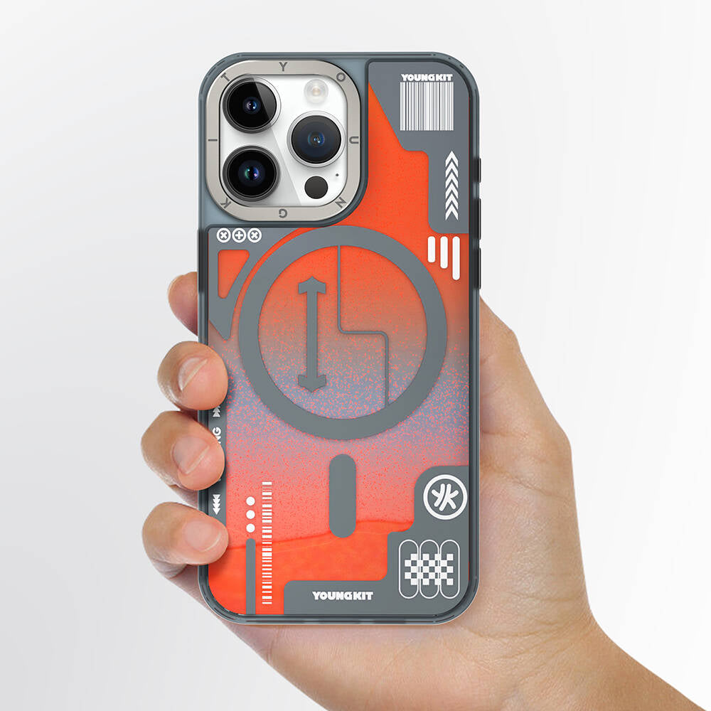 iPhone 15 Pro Max Kılıf M-safe Şarj Özellikli YoungKit Galaxy Serisi Kılıf