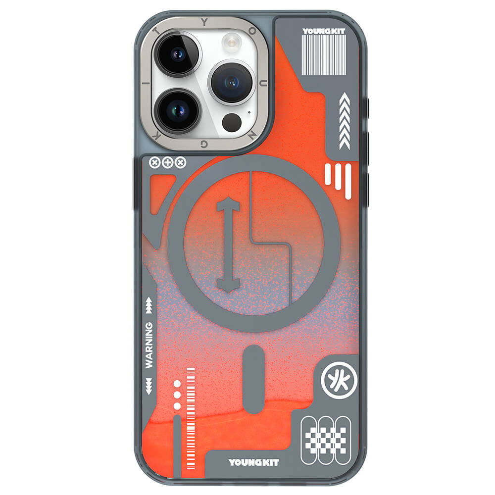 iPhone 15 Pro Max Kılıf M-safe Şarj Özellikli YoungKit Galaxy Serisi Kılıf