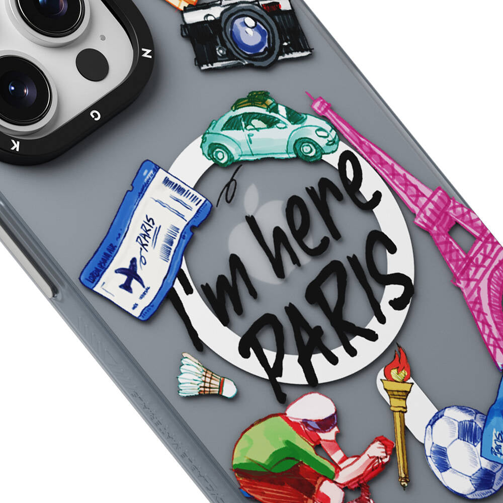 iPhone 15 Pro Max Kılıf M-safe Şarj Özellikli Youngkit in Paris Serisi Kılıf