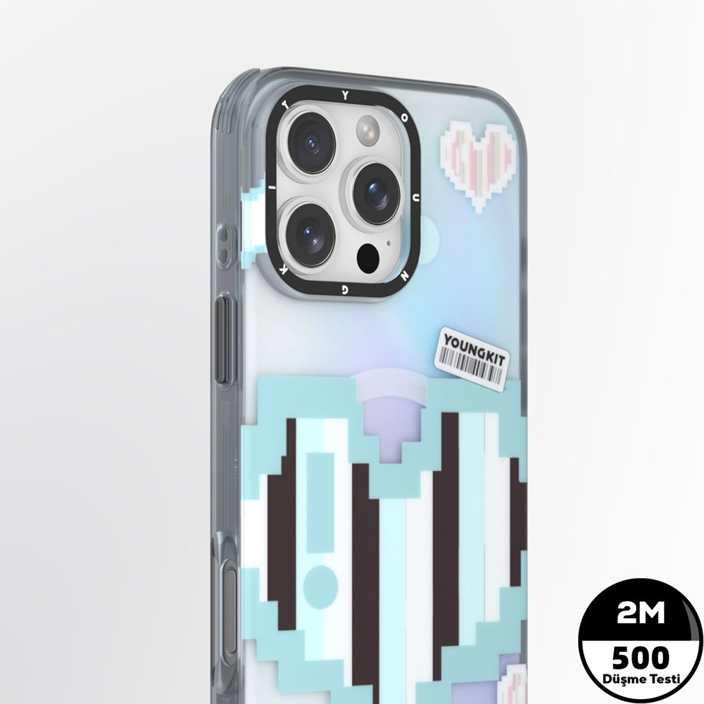 iPhone 15 Pro Max Kılıf M-safe Şarj Özellikli Youngkit Love Serisi Kılıf