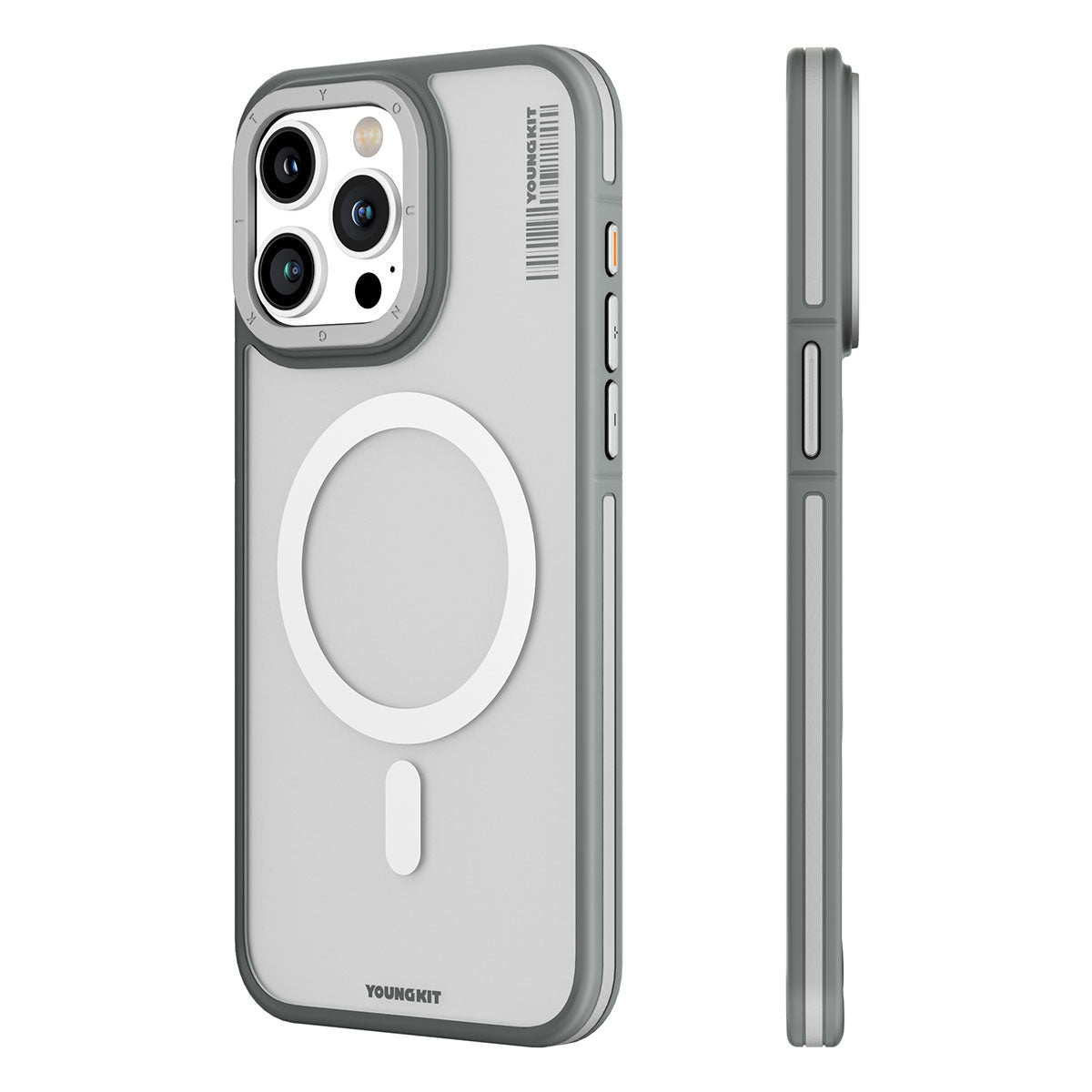 iPhone 15 Pro Max Kılıf M-safe Şarj Özellikli Youngkit Rock Sand Serisi Kılıf