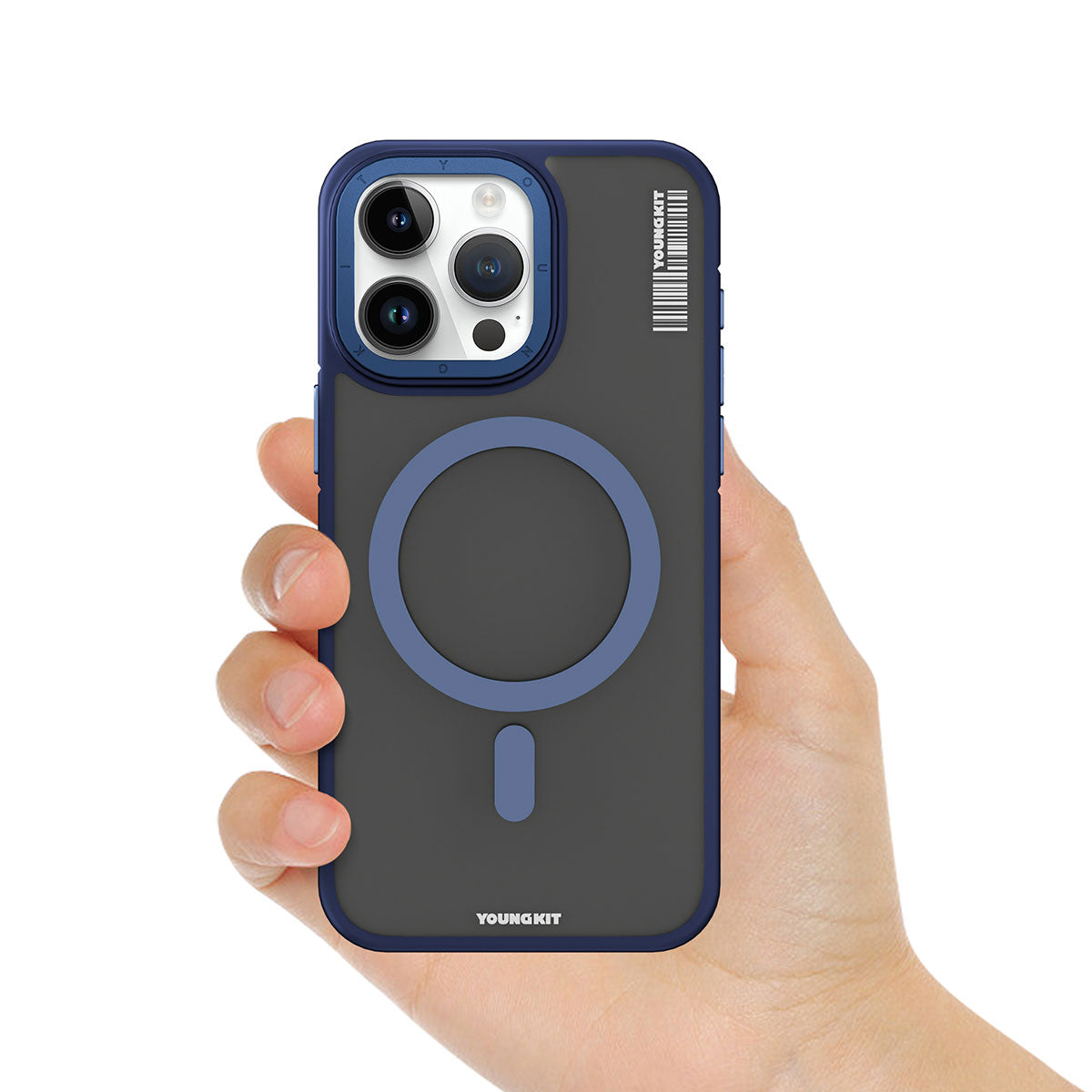 iPhone 15 Pro Max Kılıf M-safe Şarj Özellikli Youngkit Rock Sand Serisi Kılıf