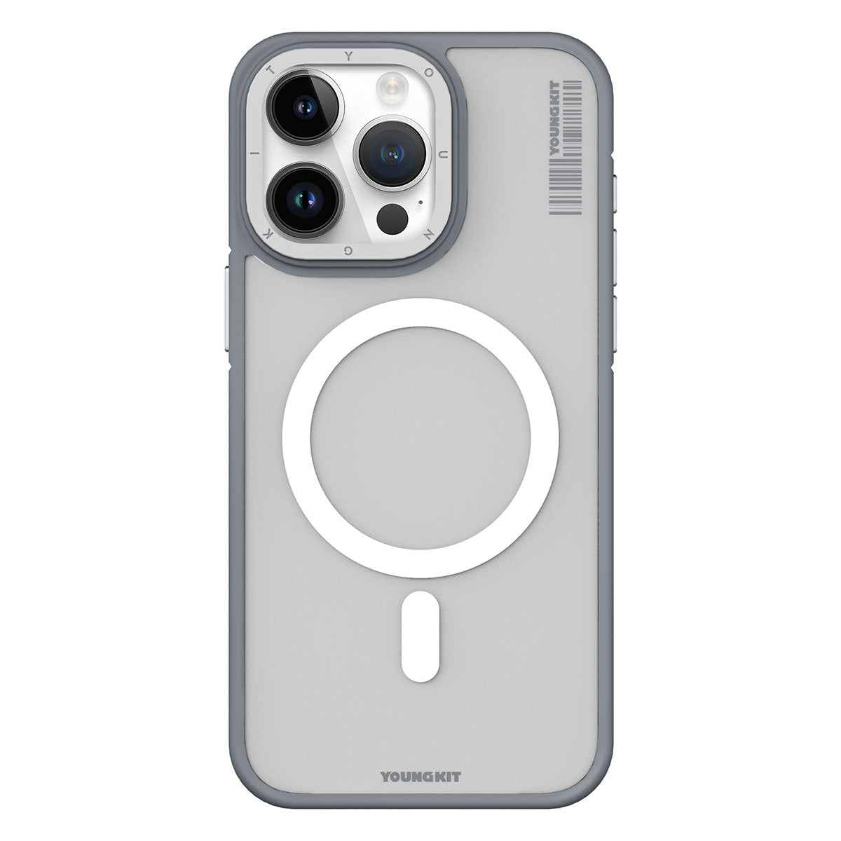 iPhone 15 Pro Max Kılıf M-safe Şarj Özellikli Youngkit Rock Sand Serisi Kılıf