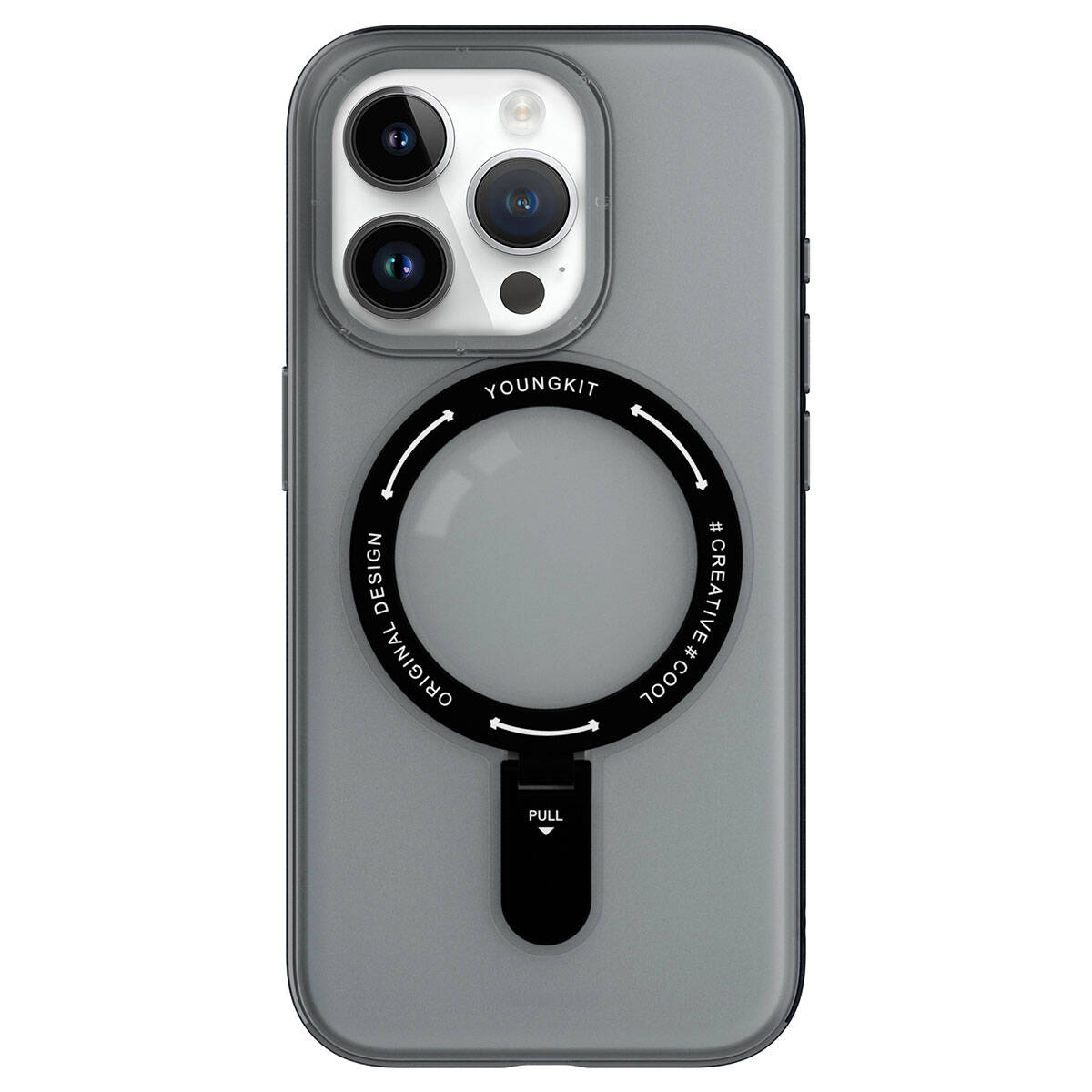 iPhone 15 Pro Max Kılıf M-safe Şarj Özellikli Youngkit Rock Serisi Kılıf