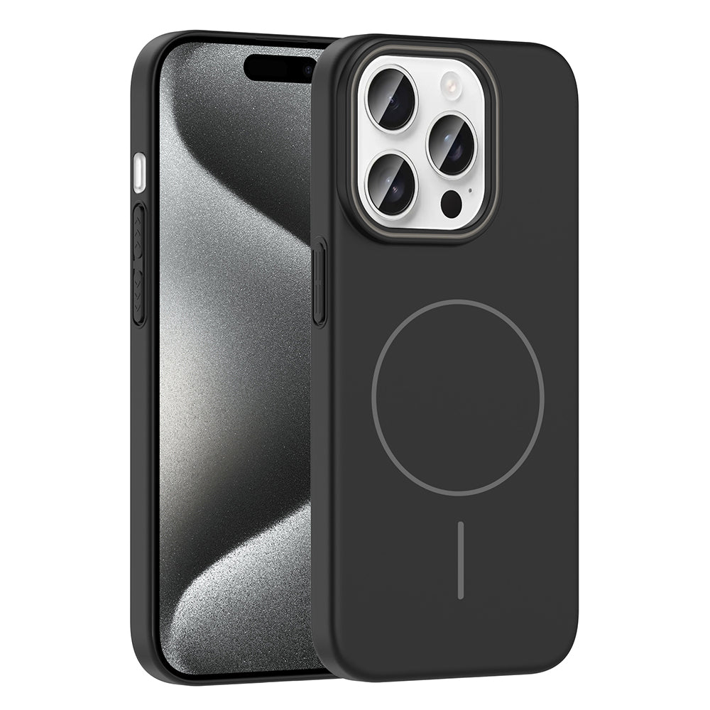 iPhone 15 Pro Max Kılıf M-safe Şarj Özellikli Zore Ruby Sert Kılıf