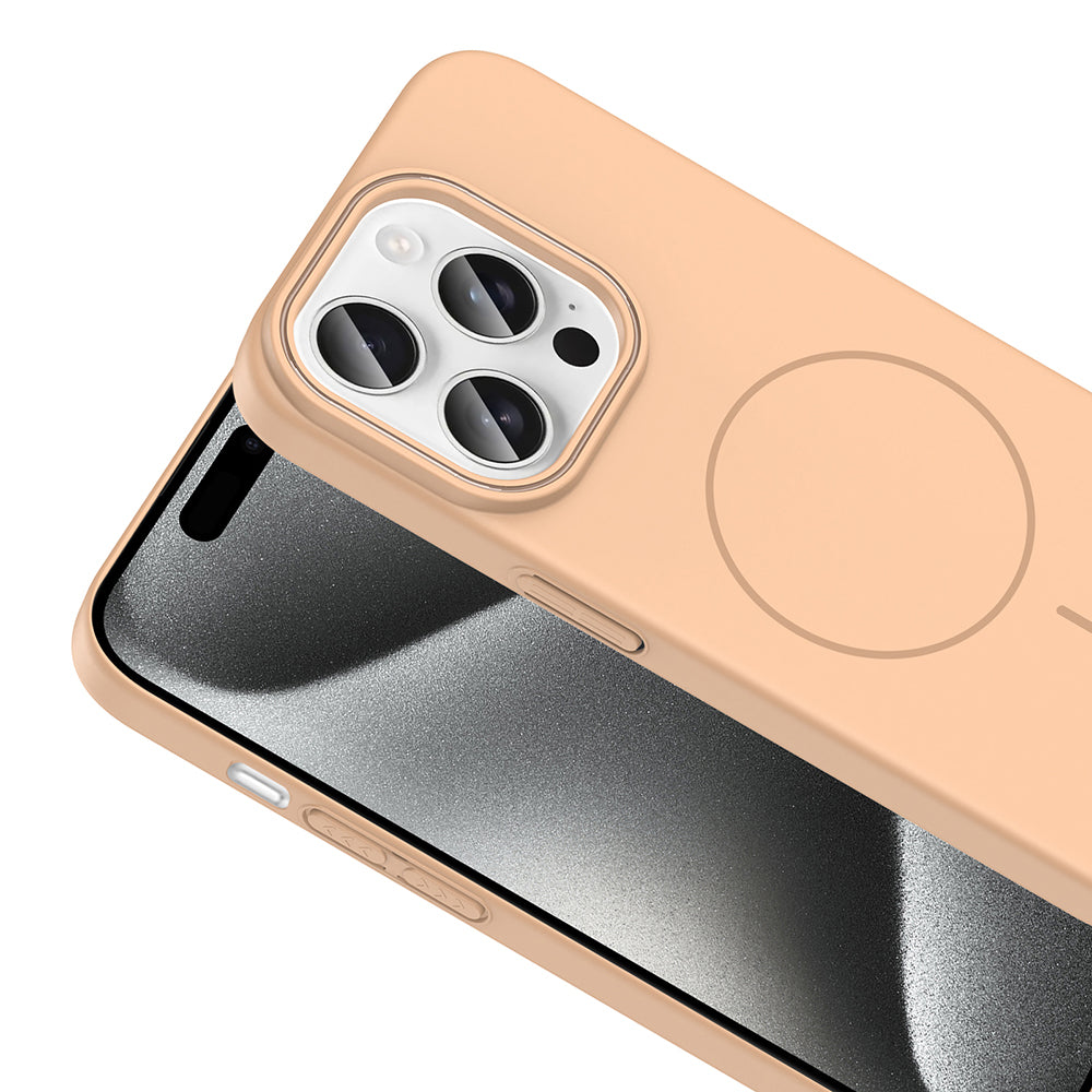 iPhone 15 Pro Max Kılıf M-safe Şarj Özellikli Zore Ruby Sert Kılıf