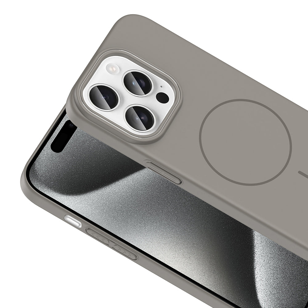 iPhone 15 Pro Max Kılıf M-safe Şarj Özellikli Zore Ruby Sert Kılıf