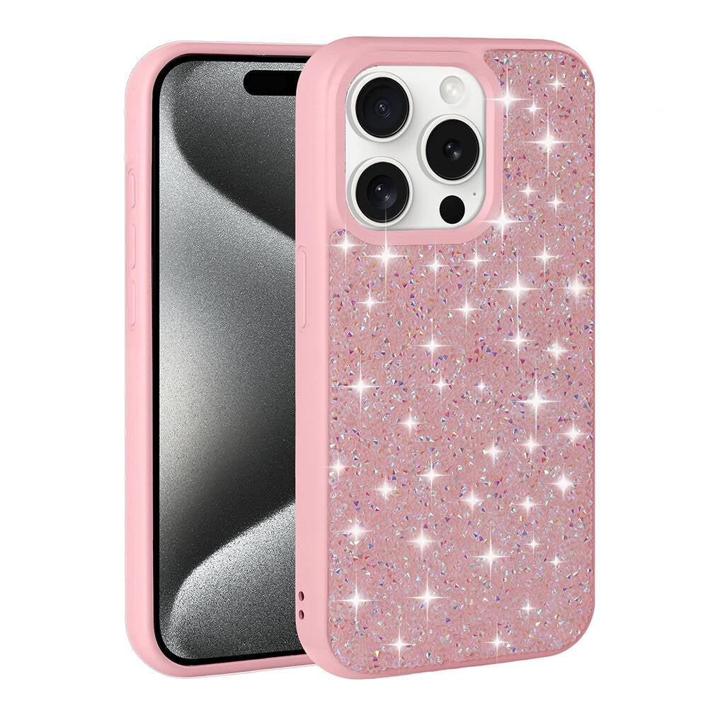 iPhone 15 Pro Max Kılıf Parlak Taşlı Tasarım Zore Pırlanta Kılıf