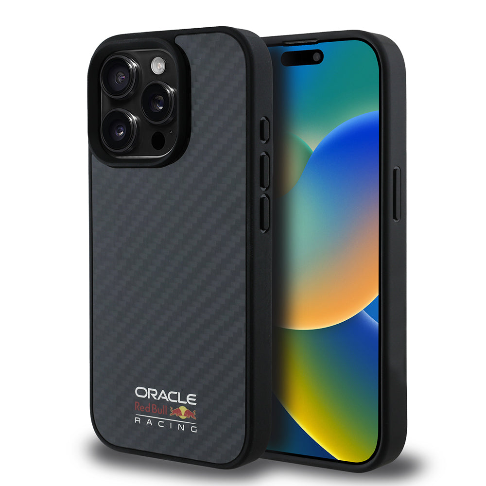 iPhone 15 Pro Max Kılıf Redbull Orijinal Lisanslı M-safe Şarj Özellikli Karbon Fiber Tasarımlı Parlayan Logolu Kılıf